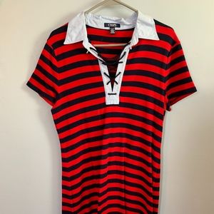 Chaps striped dress